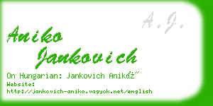 aniko jankovich business card